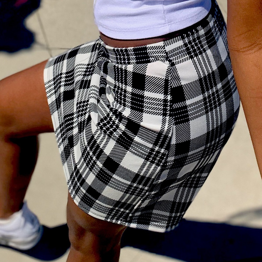 Black and white plaid skirt from rainbow